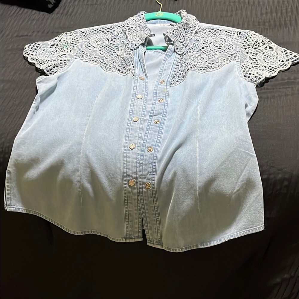 Light Blue Lace shirt